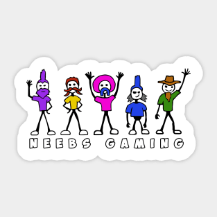 Neebs Gaming Stick Figures Sticker